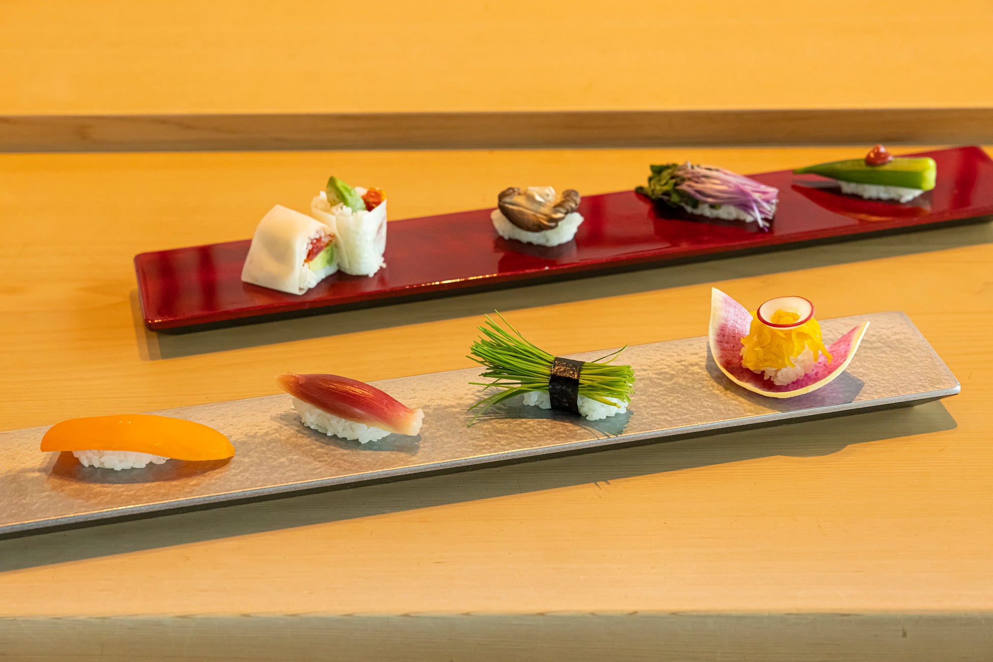 ザ・プリンスギャラリー 東京紀尾井町 未来へつなぐホテルを目指してサステナビリティアクションを拡充 地産地消のメニューやプラントベースのバーガー、ベジタブル寿司など新たなメニューを販売のサブ画像6_Vegetable Sushi イメージ