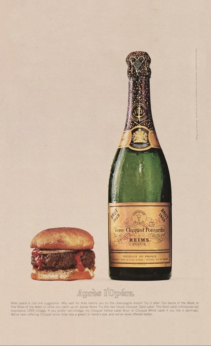 創業250周年を祝い、1964年のアイコニックなポスターからインスパイアされたVeuve Clicquot バーガーペアリングのサブ画像1