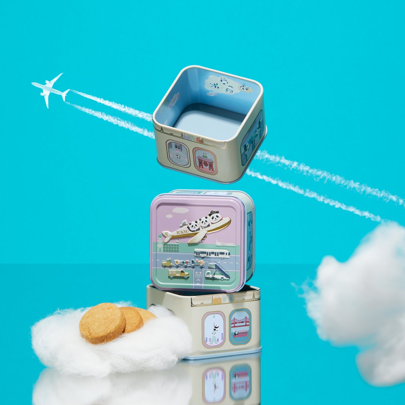 羽田空港限定「パンダ飛行機缶」缶の中までもパンダだらけ、ココナッツの花蜜と米粉のヘルシークッキーのサブ画像2