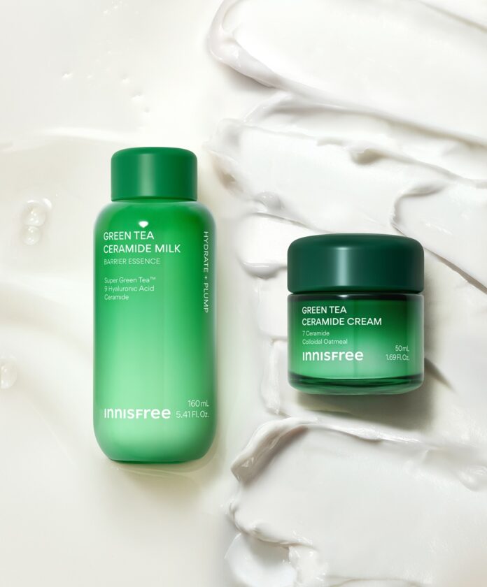 【INNISFREE】ブランド誕生より25年間愛され続ける「グリーンティーライン」の進化。リポソーム美容茶葉×セラミドのミルク化粧水＆クリームが10月1日（水）より順次発売！のメイン画像